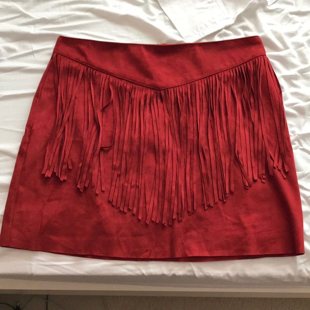 Forever 21 fringe skirt.